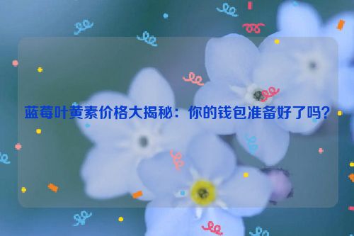 蓝莓叶黄素价格大揭秘：你的钱包准备好了吗？