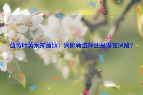 蓝莓叶黄素抑菌液：滴眼新选择还是潜在风险？