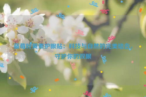 蓝莓叶黄素护眼贴：科技与自然的完美结合，守护你的双眼