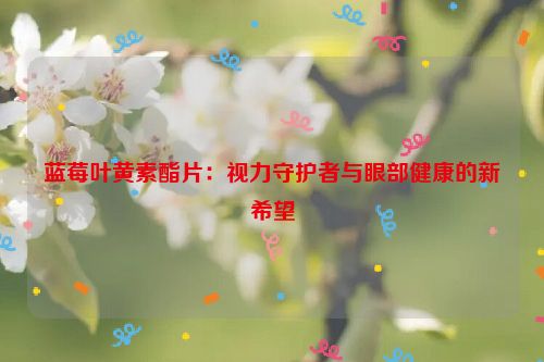 蓝莓叶黄素酯片：视力守护者与眼部健康的新希望