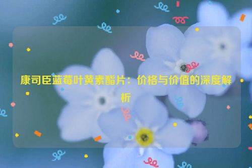 康司臣蓝莓叶黄素酯片：价格与价值的深度解析