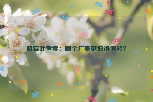 蓝莓叶黄素：哪个厂家更值得信赖？