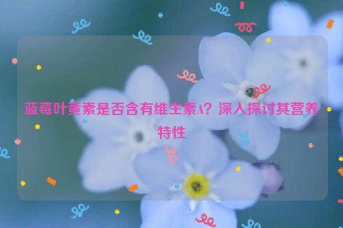 蓝莓叶黄素是否含有维生素A？深入探讨其营养特性