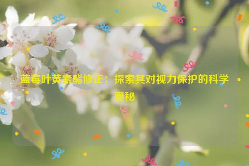 蓝莓叶黄素酯修正：探索其对视力保护的科学奥秘