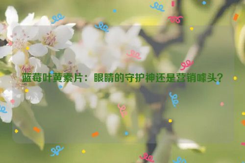 蓝莓叶黄素片：眼睛的守护神还是营销噱头？