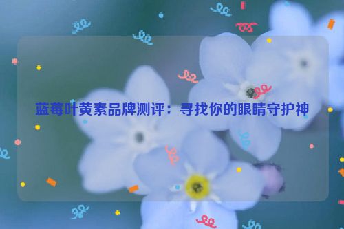 蓝莓叶黄素品牌测评：寻找你的眼睛守护神