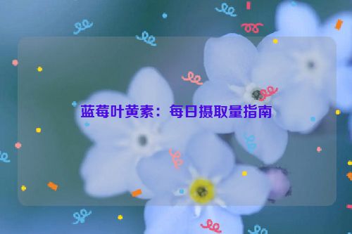 蓝莓叶黄素：每日摄取量指南