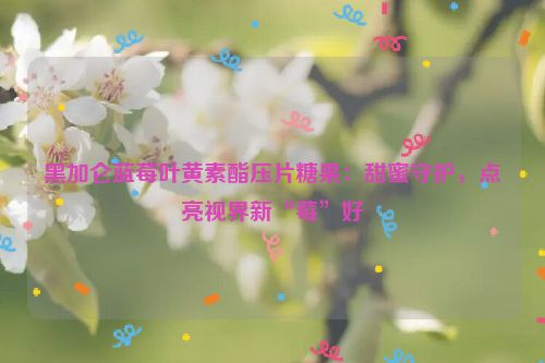 黑加仑蓝莓叶黄素酯压片糖果：甜蜜守护，点亮视界新“莓”好