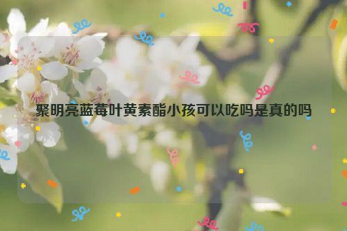 聚明亮蓝莓叶黄素酯小孩可以吃吗是真的吗