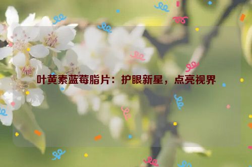 叶黄素蓝莓脂片：护眼新星，点亮视界