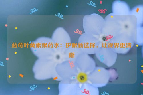 蓝莓叶黄素眼药水：护眼新选择，让视界更清晰