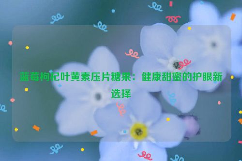 蓝莓枸杞叶黄素压片糖果：健康甜蜜的护眼新选择