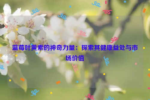 蓝莓叶黄素的神奇力量：探索其健康益处与市场价值