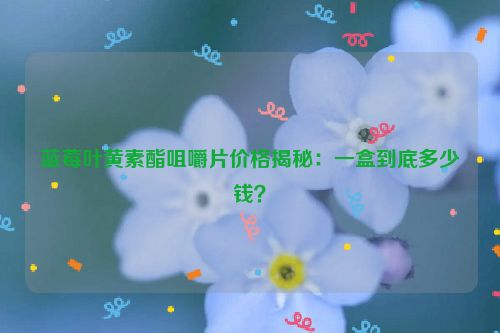 蓝莓叶黄素酯咀嚼片价格揭秘：一盒到底多少钱？