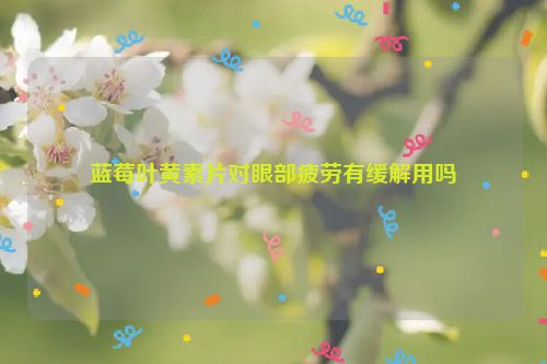 蓝莓叶黄素片对眼部疲劳有缓解用吗