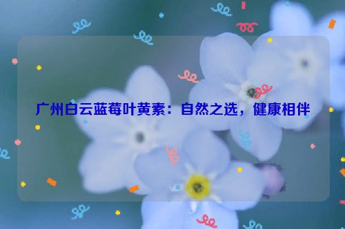 广州白云蓝莓叶黄素：自然之选，健康相伴