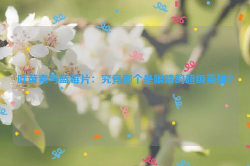 叶黄素与蓝莓片：究竟哪个是眼睛的超级英雄？