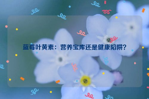 蓝莓叶黄素：营养宝库还是健康陷阱？